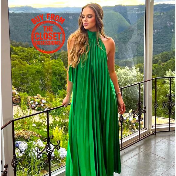 RARE!!! MANGO BLOGGER FAVE!!! Halter Midi Dress NWT - Picture 1 of 16